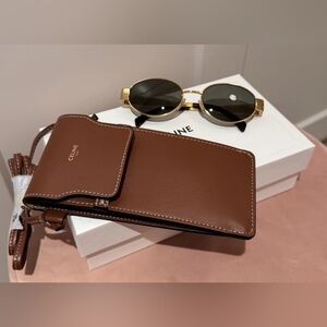 Celine Triomphe Gold Metal Sunglasses